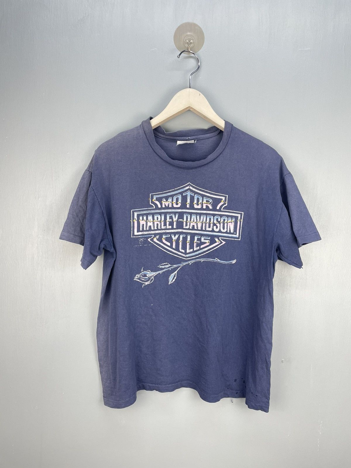 Harley Davidson Vintage 80s Harley Davidson motorcycle logo t shirt Size US L / EU 52-54 / 3 - 1 Thumbnail