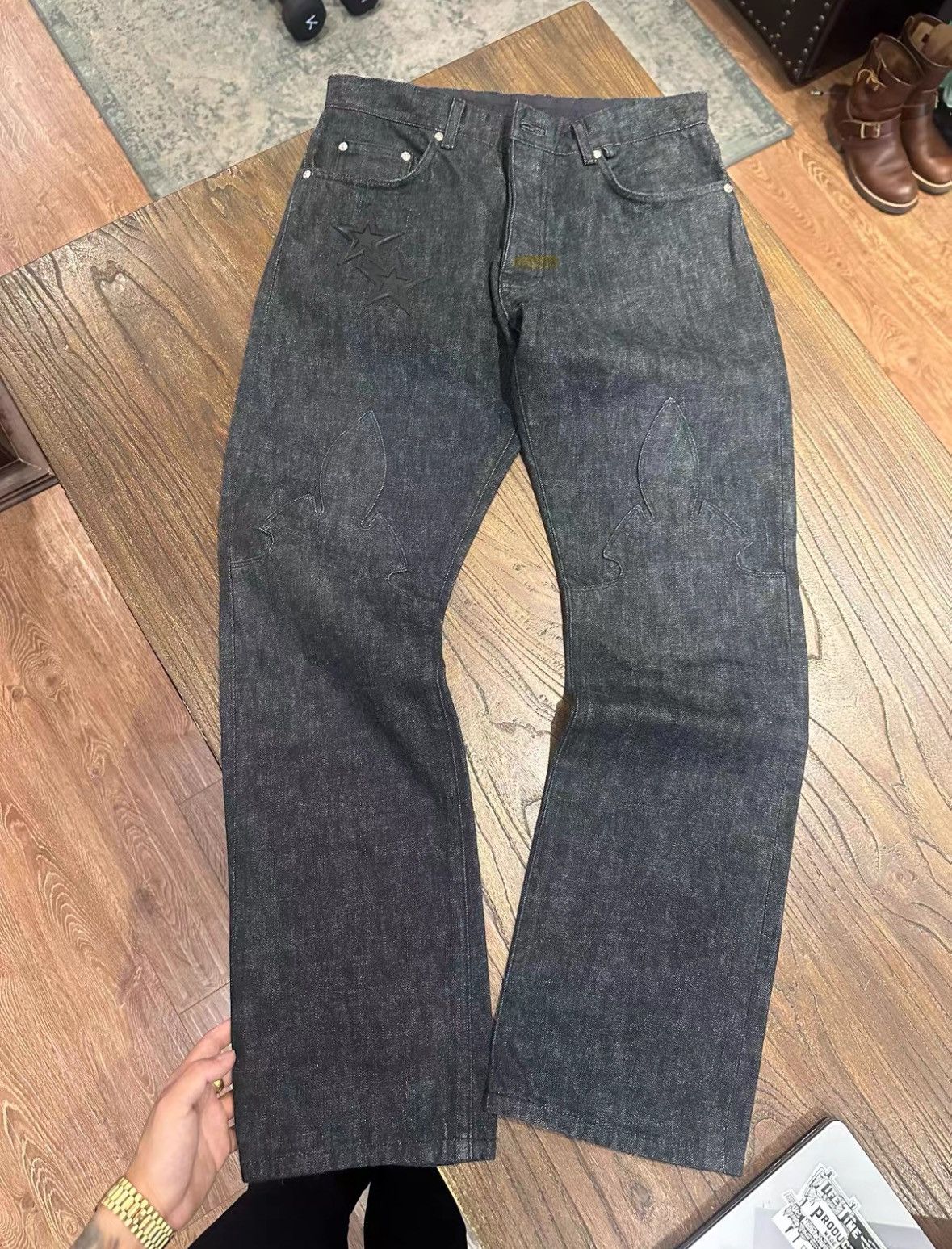 Chrome Hearts Chrome Hearts Star Leather Patch Jeans Size US 32 / EU 48 - 10 Thumbnail