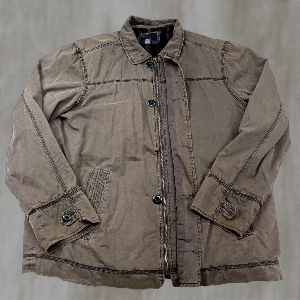 Converse VINTAGE Converse Jacket Men Large Brown Canvas Adult Casual Winter Spring Fall Outerwear Size US L / EU 52-54 / 3 - 1 Thumbnail