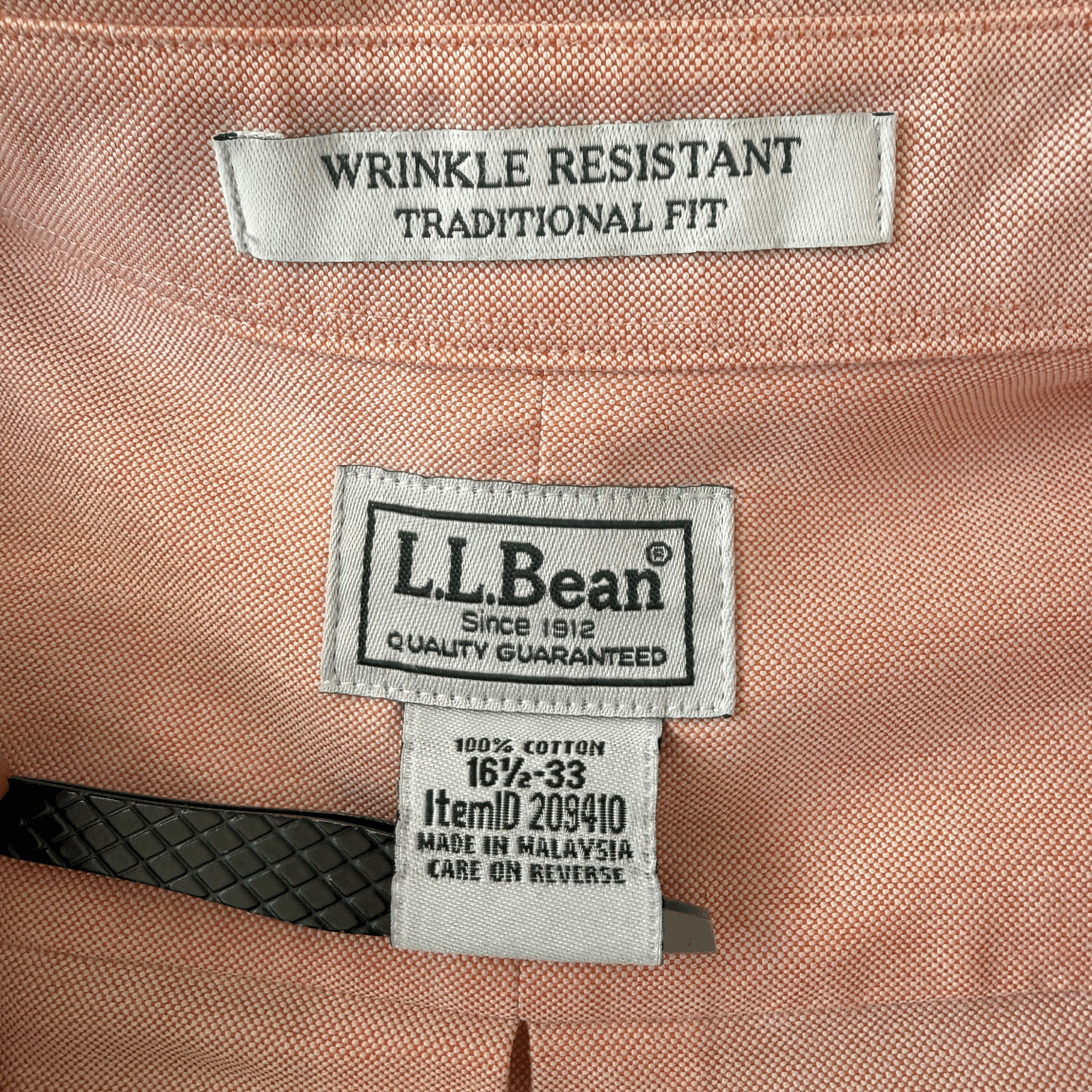 L.L. Bean L.L. Bean Wrinkle Resistant Pink Oxford Size US XL / EU 56 / 4 - 3 Thumbnail