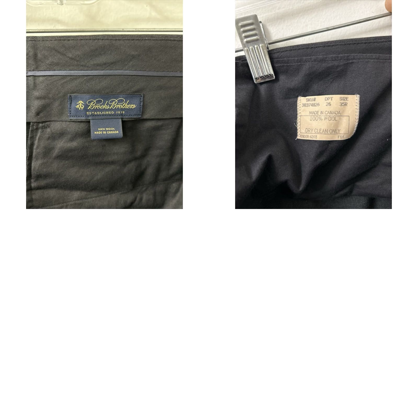 Brooks Brothers Brooks Brothers Pants Mens 35x31 Gray Wool Pleated Cuffed Straight Leg Dress Pants Size US 35 - 9 Thumbnail