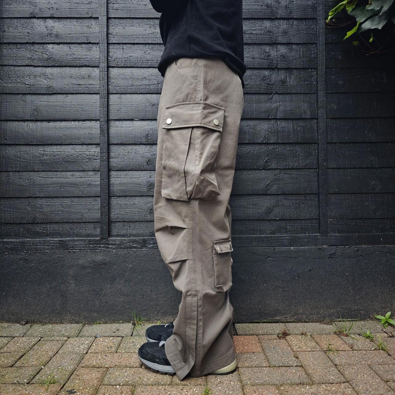 Other Japanese Grey Baggy Multi Pocket Cargo Trousers Size US 32 / EU 48 - 3 Thumbnail
