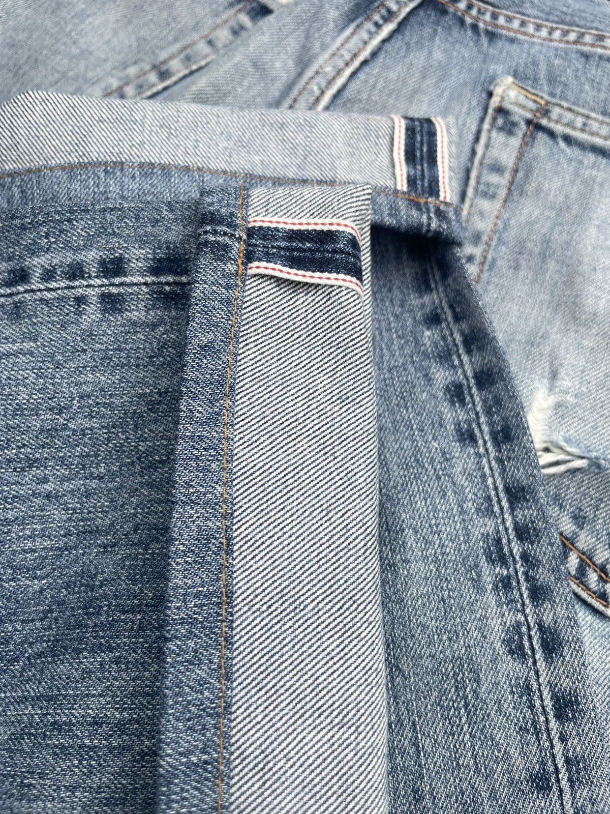 Japanese Brand × Uniqlo Uniqlo Selvedge Distresed Jeans Size US 35 - 20 Thumbnail