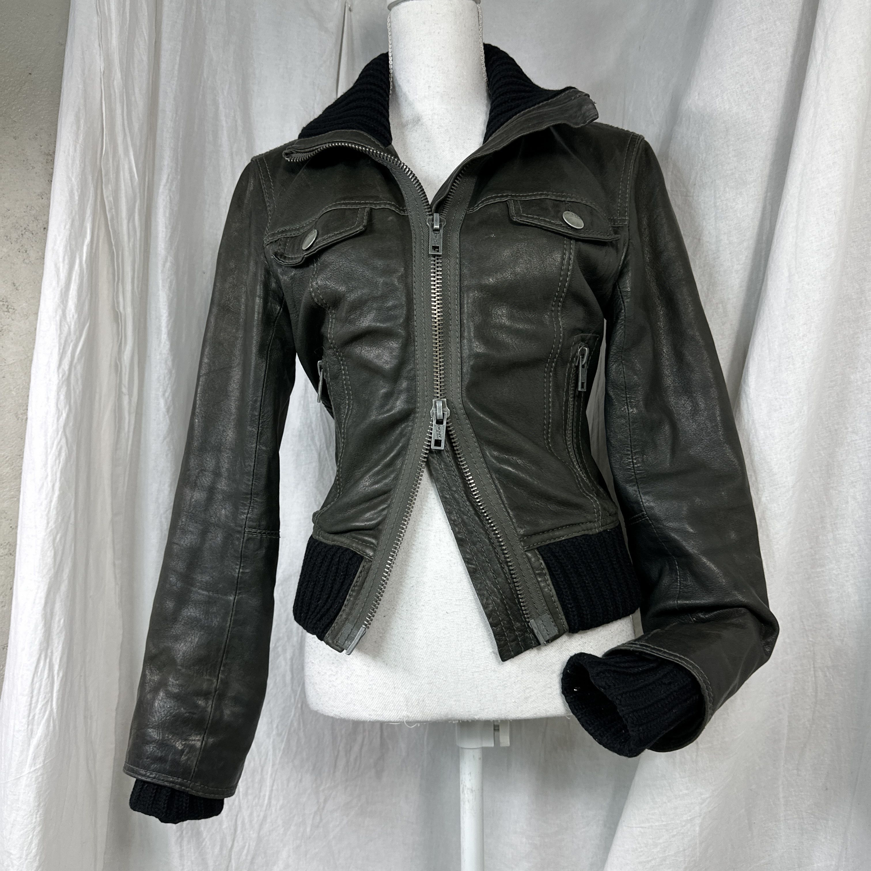 DKNY × Vintage Vintage DKNY Donna Karan New York Leather Blouson Jacket Size US S / EU 44-46 / 1 - 7 Thumbnail