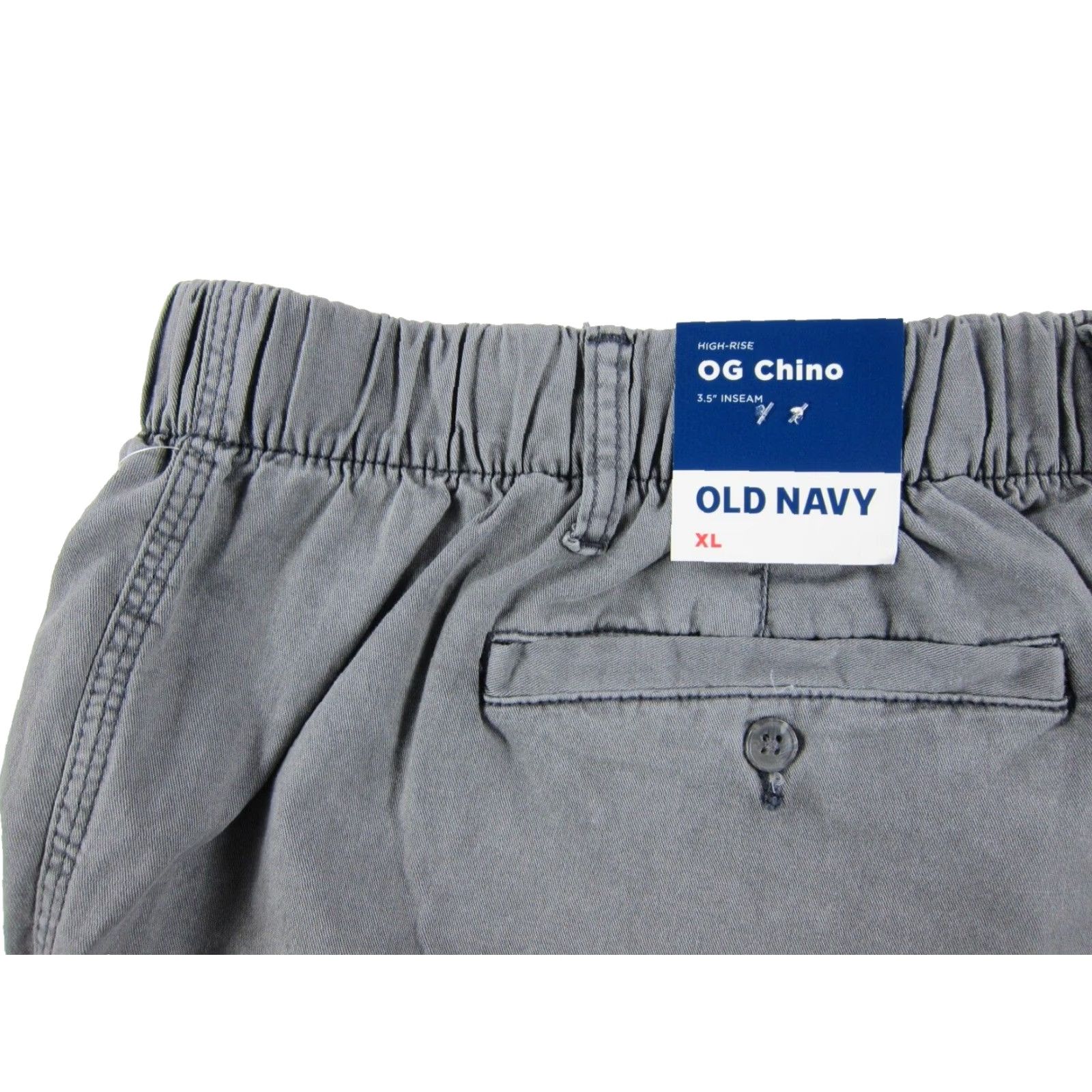 Old Navy VINTAGE Old Navy Grey Cotton Stretch High Rise Pocket OG Chino Short Woman XL Size 40" / US 18 - 3 Thumbnail