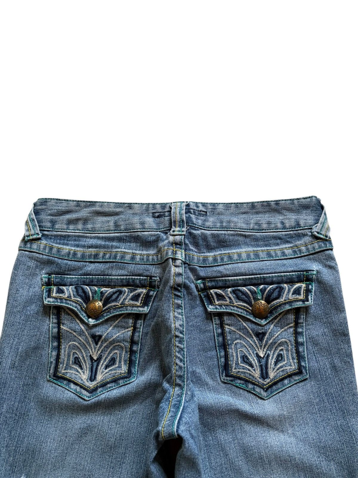 Japanese Brand SALES🔥Vintage Japanese Brand Blue Wash Bootcut Flare Jeans Size US 28 / EU 44 - 8 Thumbnail