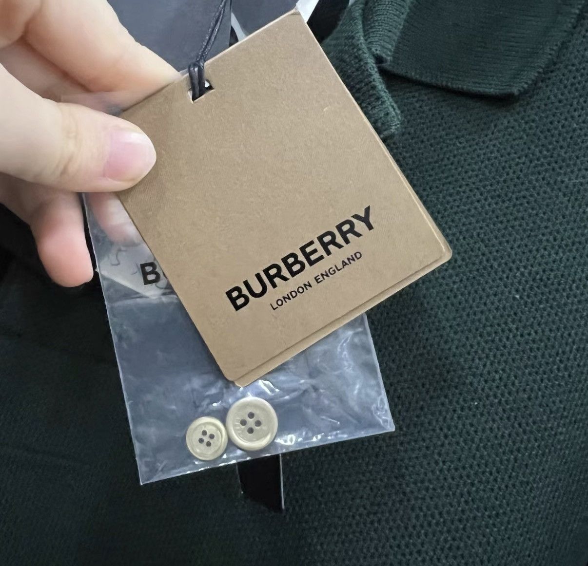 Burberry Burberry Dark Green Knight Long Sleeve Polo Shirt J41 Size US M / EU 48-50 / 2 - 5 Thumbnail