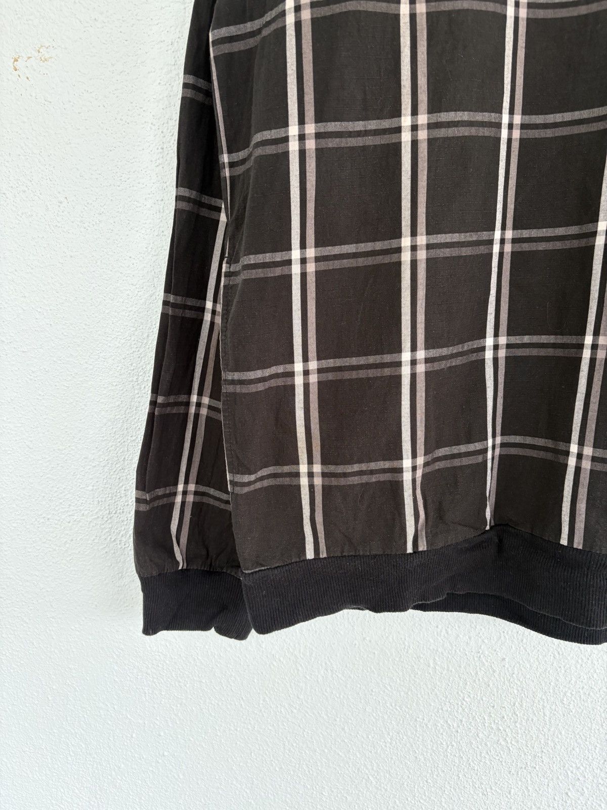 Beams Plus Beams Checkered Box Baggy Sweatshirts Trashed Distressed Size US L / EU 52-54 / 3 - 3 Thumbnail
