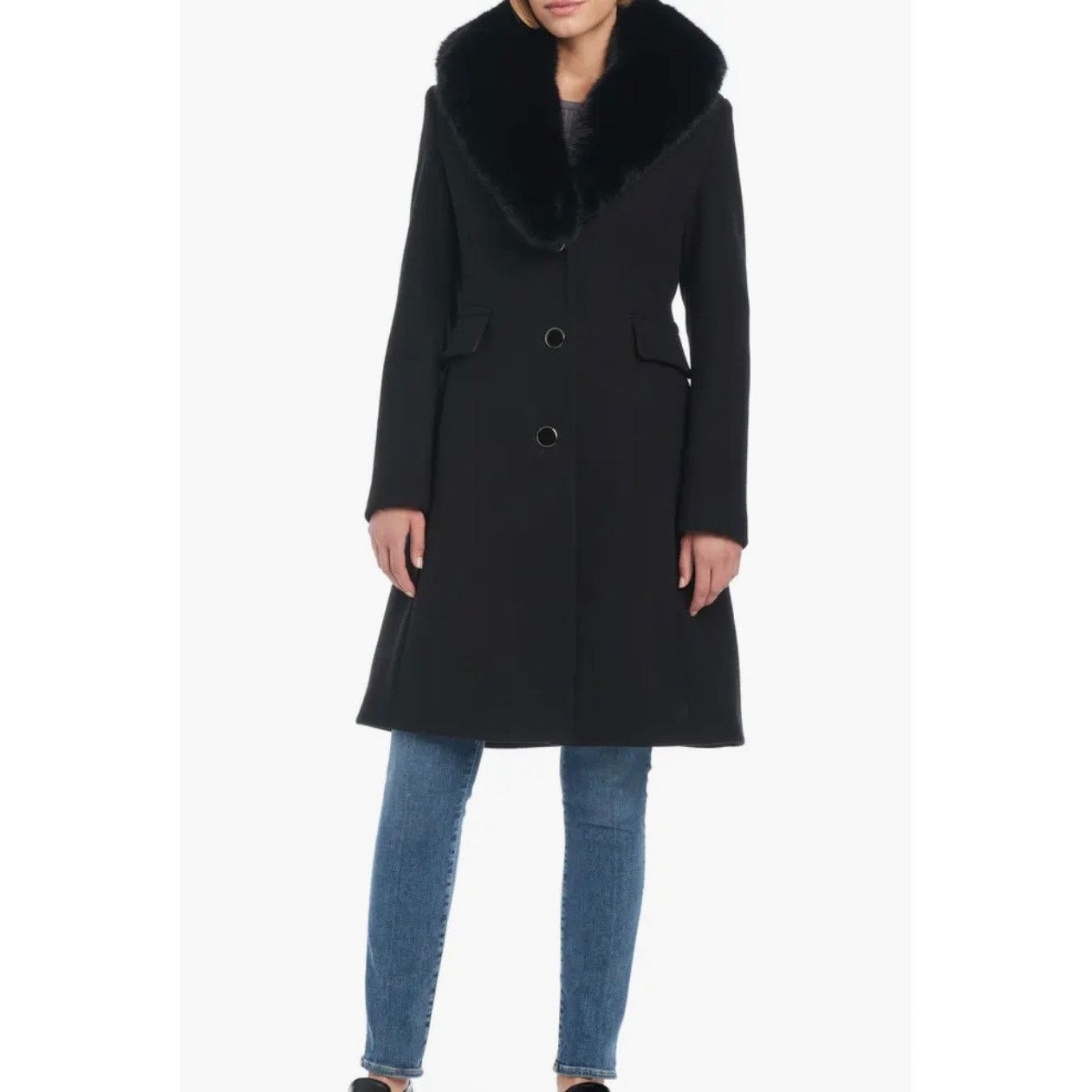 Kate Spade Kate Spade NWT Women’s Black Wool Blend Coat size L Size L / US 10 / IT 46 - 1 Thumbnail