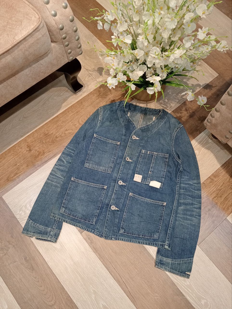 Japanese Brand HEADLIGHT JAPAN BEAMS DENIM JACKET - BOYS Size US XS / EU 42 / 0 - 3 Thumbnail