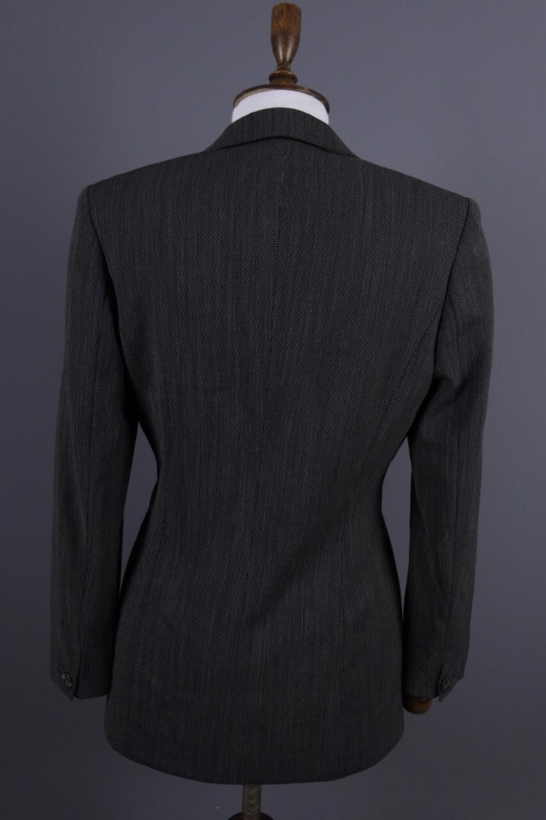 Designer Max Mara Gray Wool Double Breasted Blazer Jacket Size 40 / S Size S / US 4 / IT 40 - 10 Thumbnail
