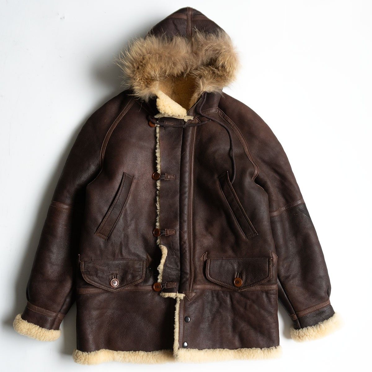 Avirex Avirex 25 B-7 Shearling Alaskan Coat Jacket Brown Size M Size US M / EU 48-50 / 2 - 1 Thumbnail