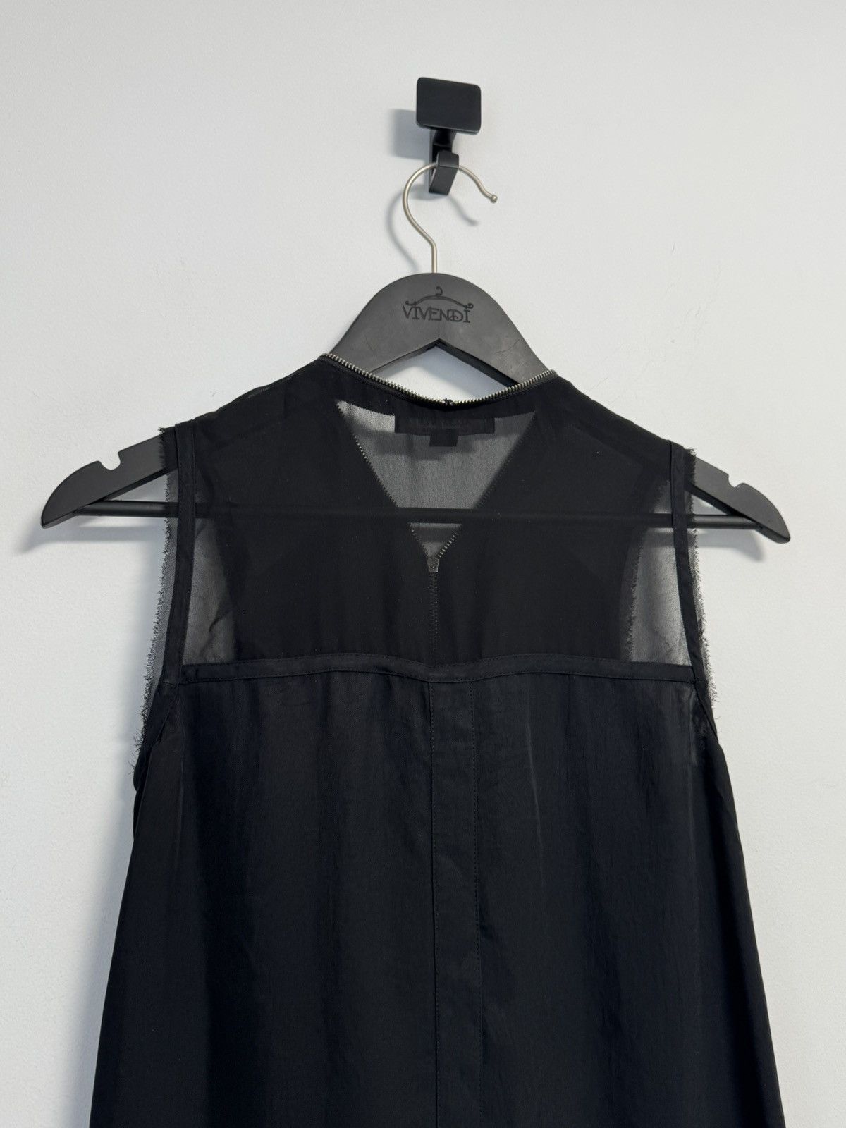 Allsaints AllSaints Lottie Front Zip Sleeveless Black Vest size 4 Size S / US 4 / IT 40 - 14 Thumbnail
