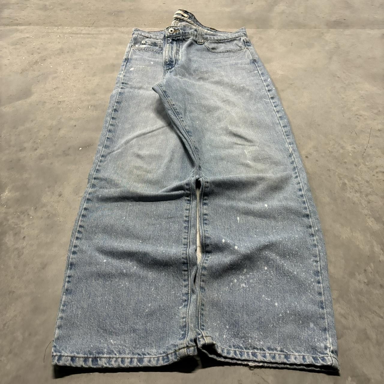 Japanese Brand × Vintage Crazy Vintage Y2K/2000s Light Wash Skater Denim Jeans! Size US 36 / EU 52 - 3 Thumbnail