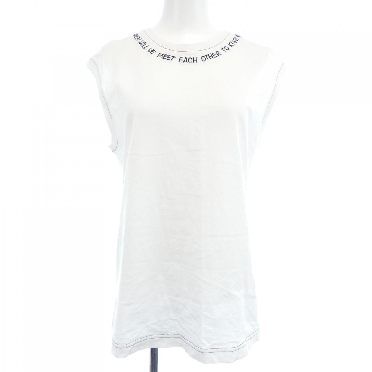 Dolce & Gabbana Dolce & Gabbana Dolce&Gabbana Cotton Tank Top Textile Tops F8L34Z/G7XCL DUTY FREE for USA Size ONE SIZE - 1 Thumbnail