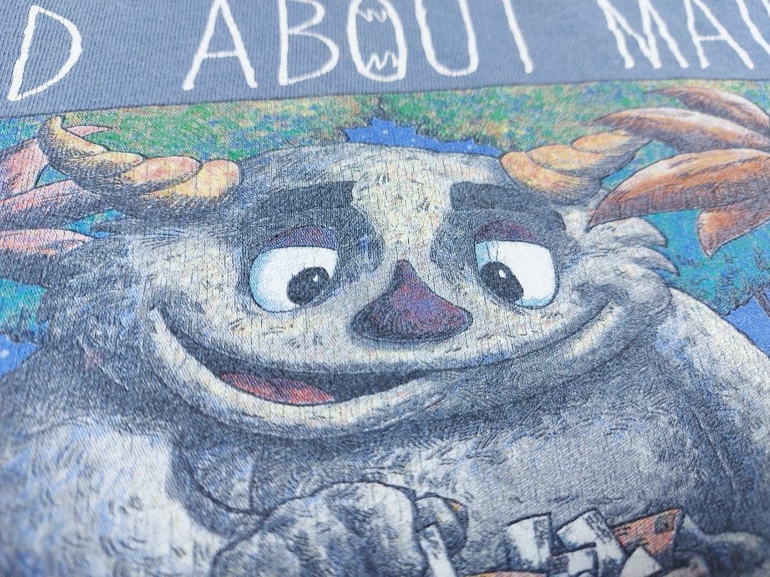 Vintage VTG WILD ABOUT READING WHERE THE WILD THINGS ARE parody TER Size US XL / EU 56 / 4 - 7 Thumbnail