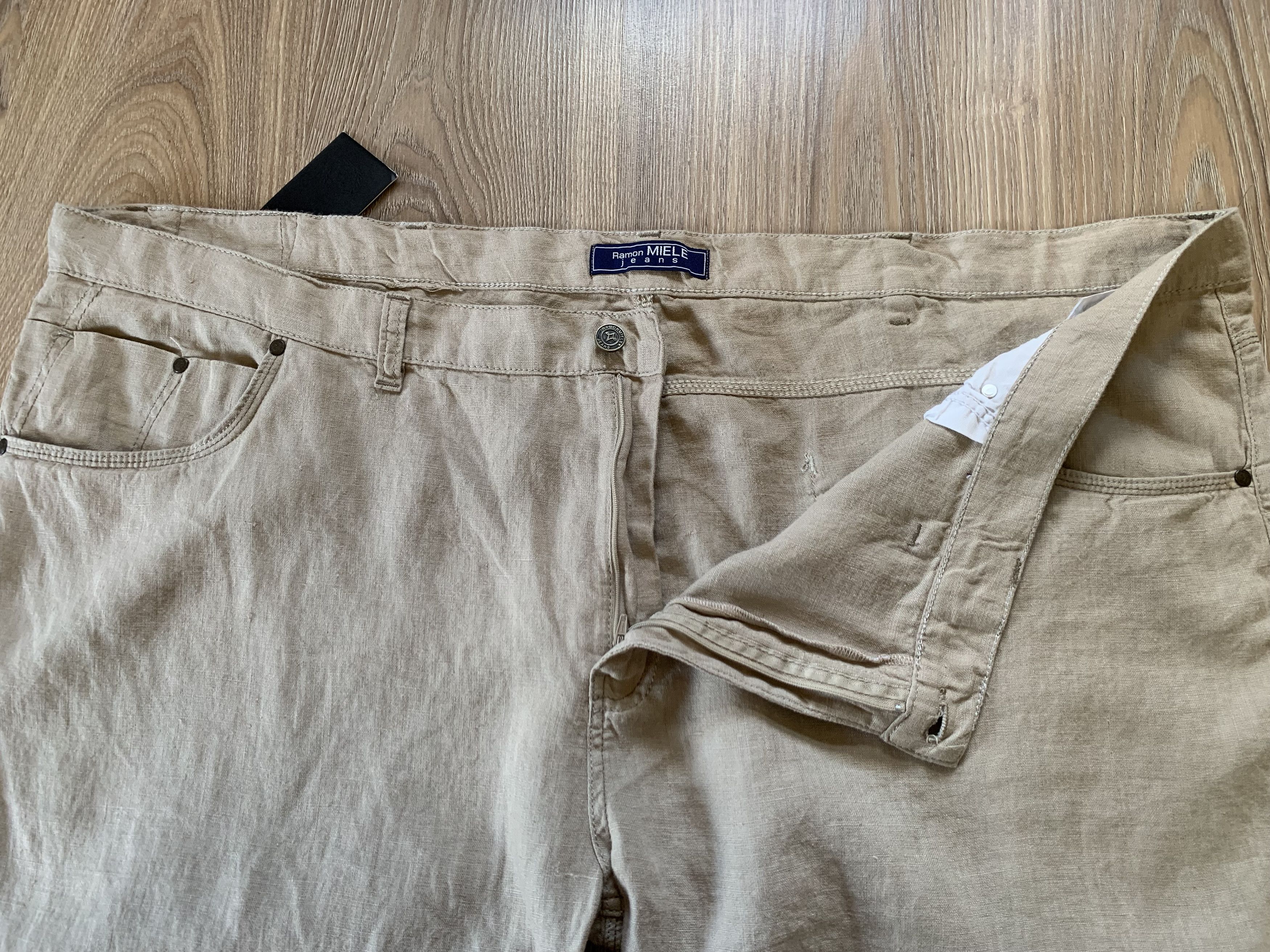 Designer Ramon Miele Mens Big Size Casual Linen Pants Trousers Size US 44 / EU 60 - 4 Thumbnail