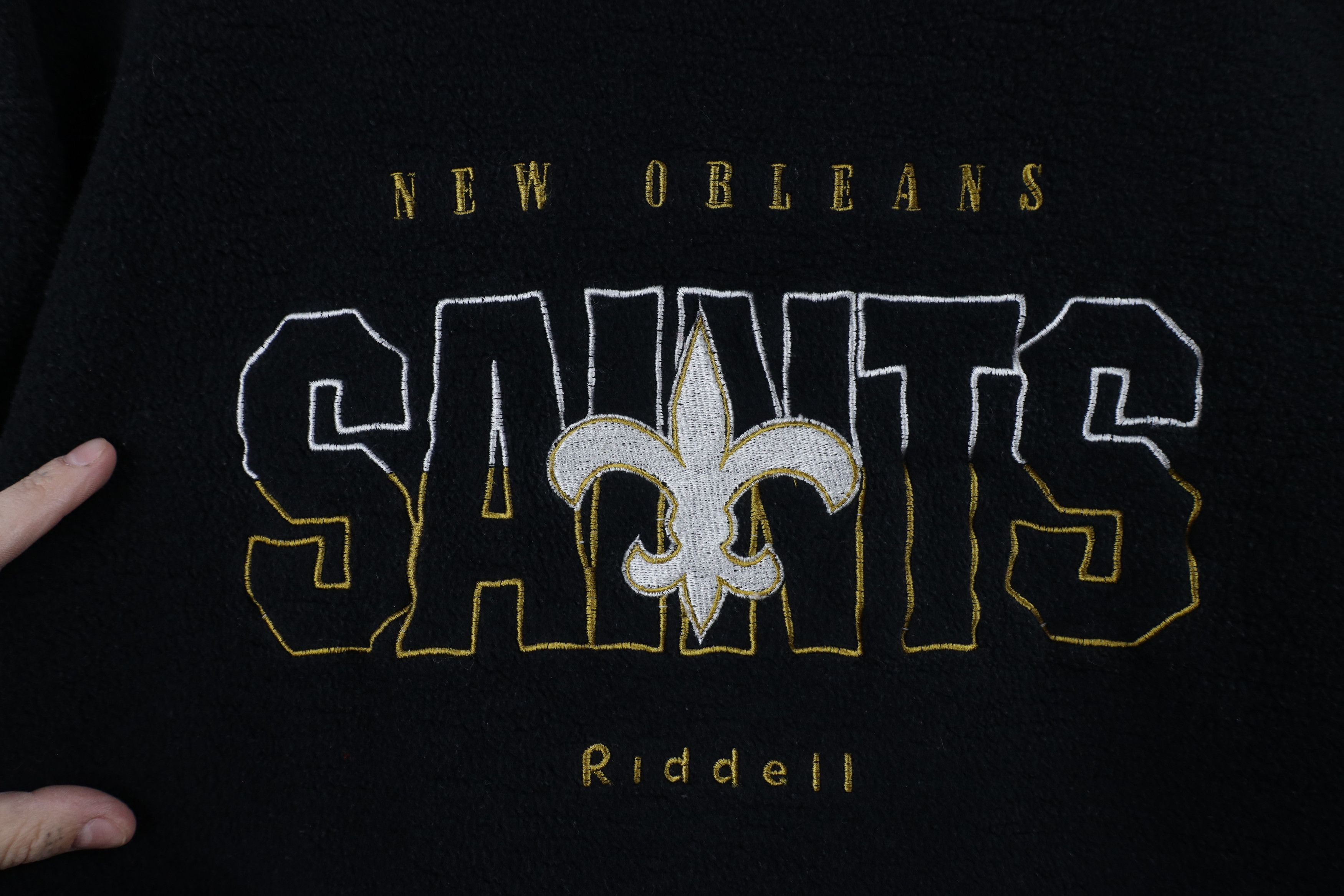 Riddell × Vintage Vintage 90s Riddell Saints Football Fleece Sweatshirt Size US L / EU 52-54 / 3 - 4 Thumbnail