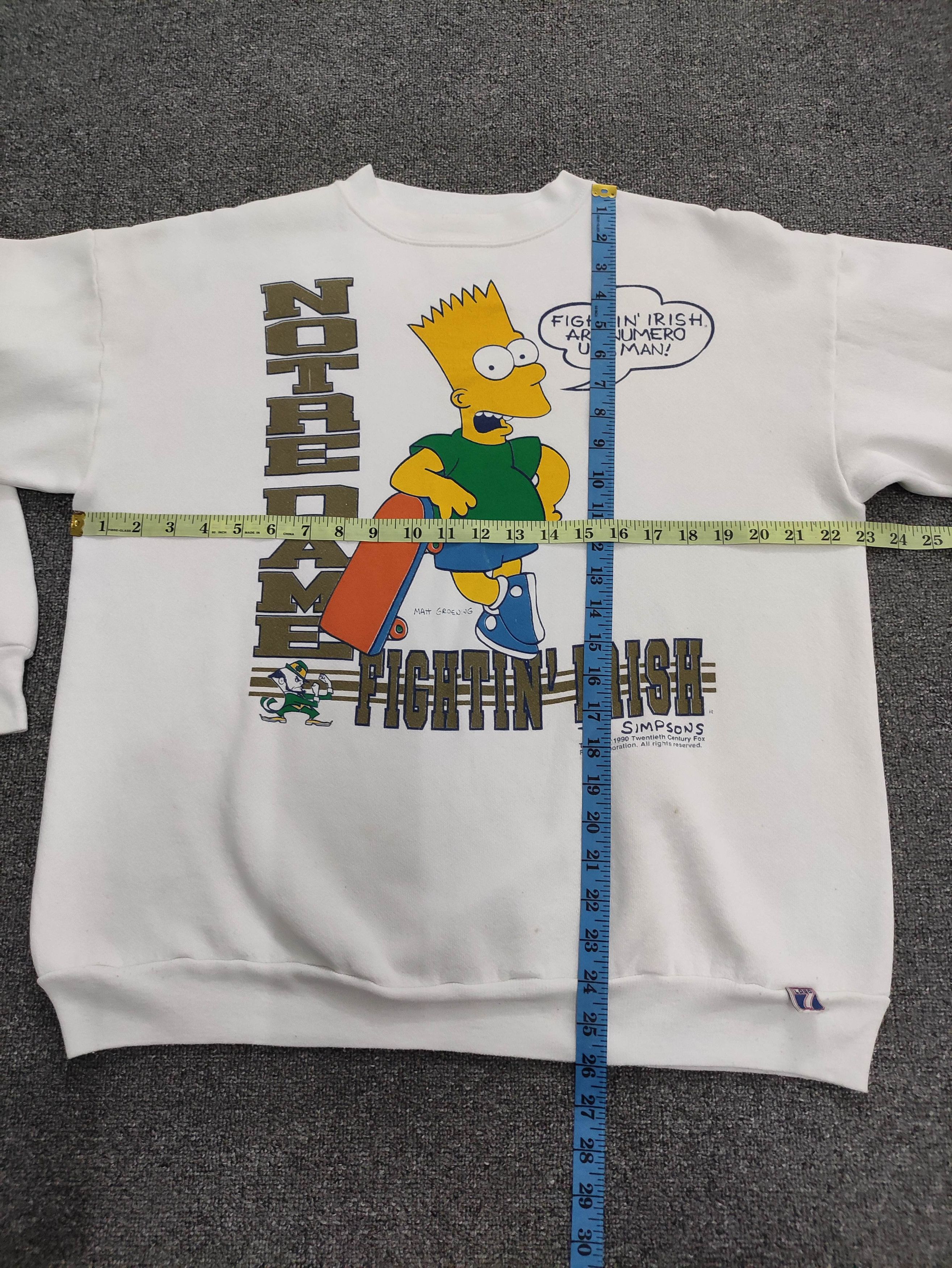 Rare Simpsons Matt Groening All Over shops Print Crewneck Sweater Size Small