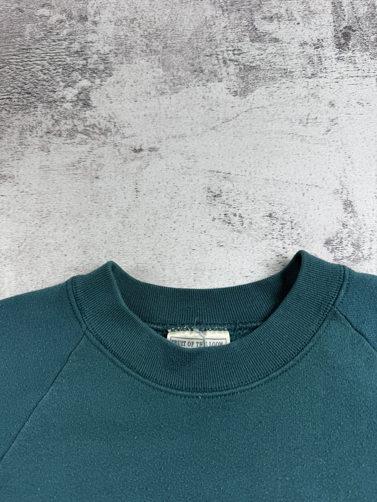 Fruit Of The Loom × Vintage Fruit of The Loom USA Blank 90s Hoodie Sweatshirt Pullover Size US XL / EU 56 / 4 - 10 Thumbnail