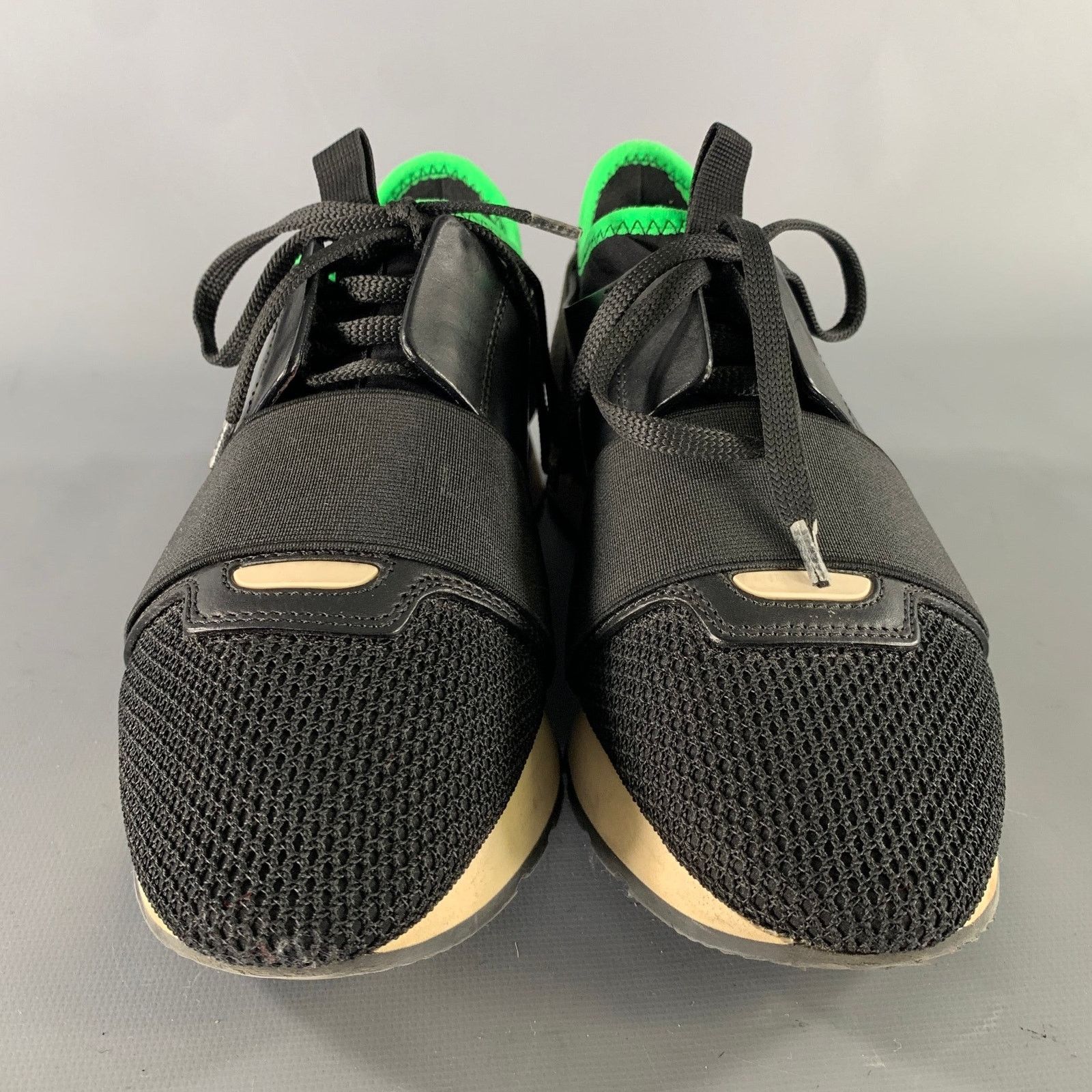 Balenciaga BALENCIAGA Size 7 Black Green Mixed Patterns Runner Sneakers Size US 7 / IT 37 - 4 Thumbnail