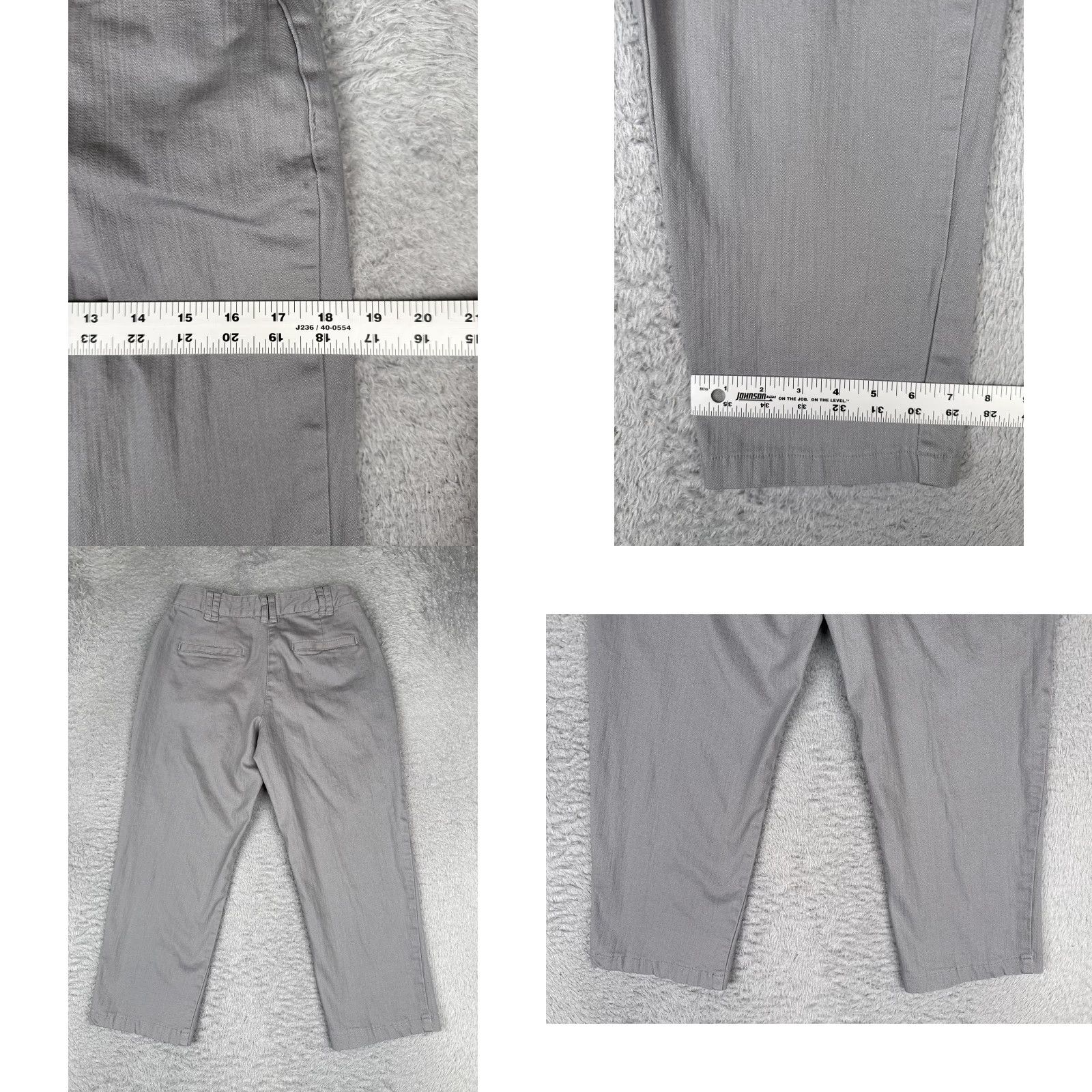 Denime Wombat Womens Jeans Crop Mid Rise 8 Gray Regular Fit Denim 26x22 Size 30" / US 8 / IT 44 - 9 Thumbnail