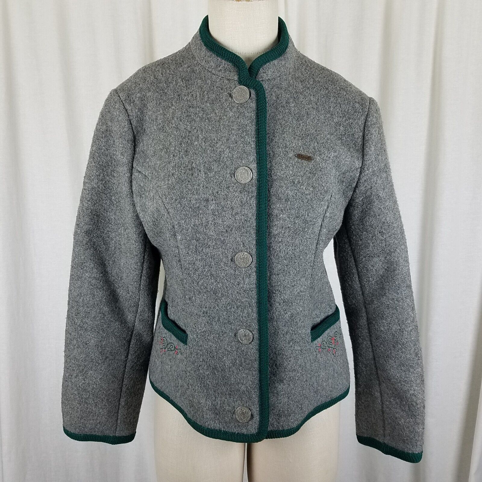 Vintage Vtg Boos Austria Nordic Felted Boiled Wool Sweater Jacket 42 Size M / US 6-8 / IT 42-44 - 1 Thumbnail