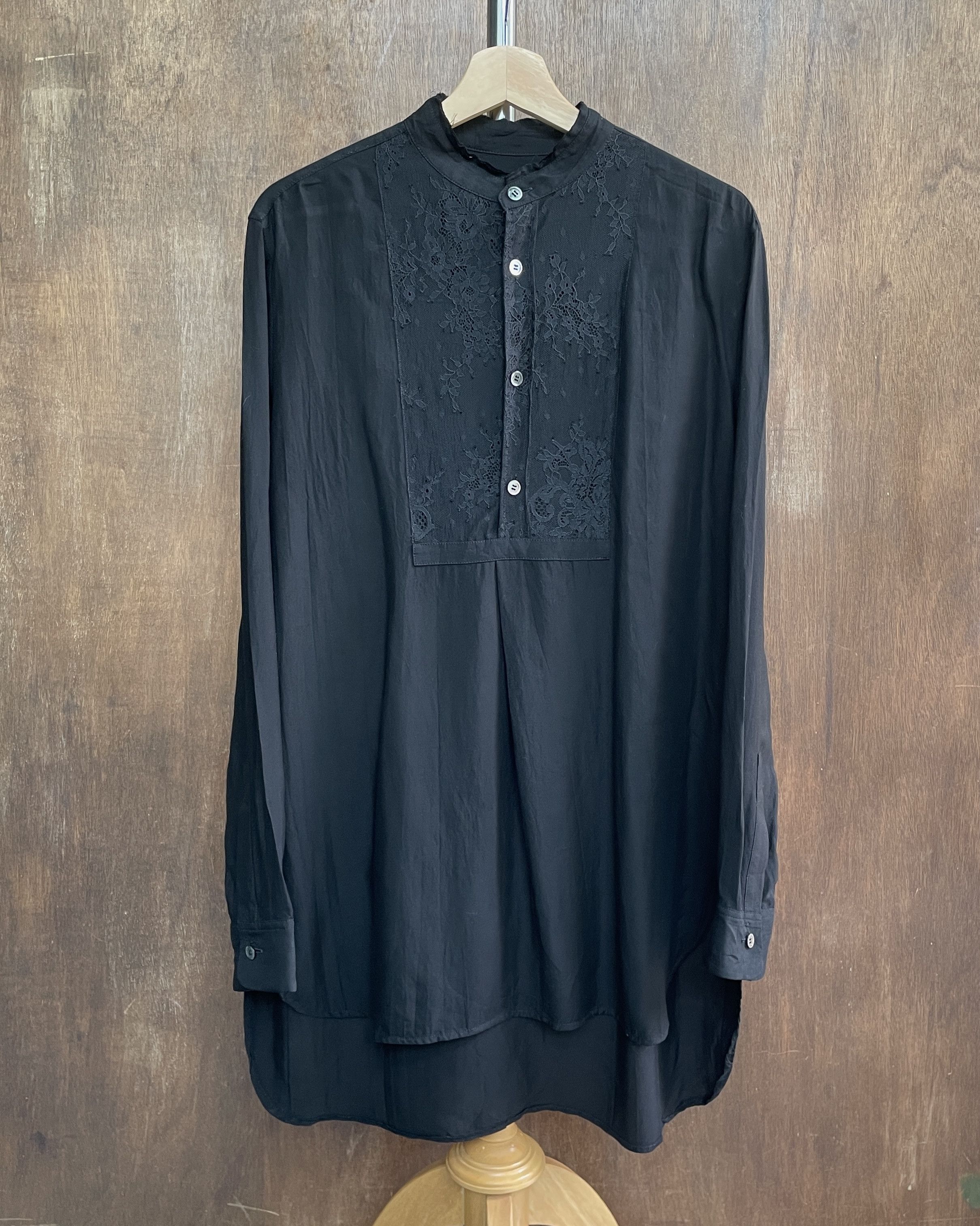 Y's Yohji Yamamoto Flower Lace Tencel Shirt