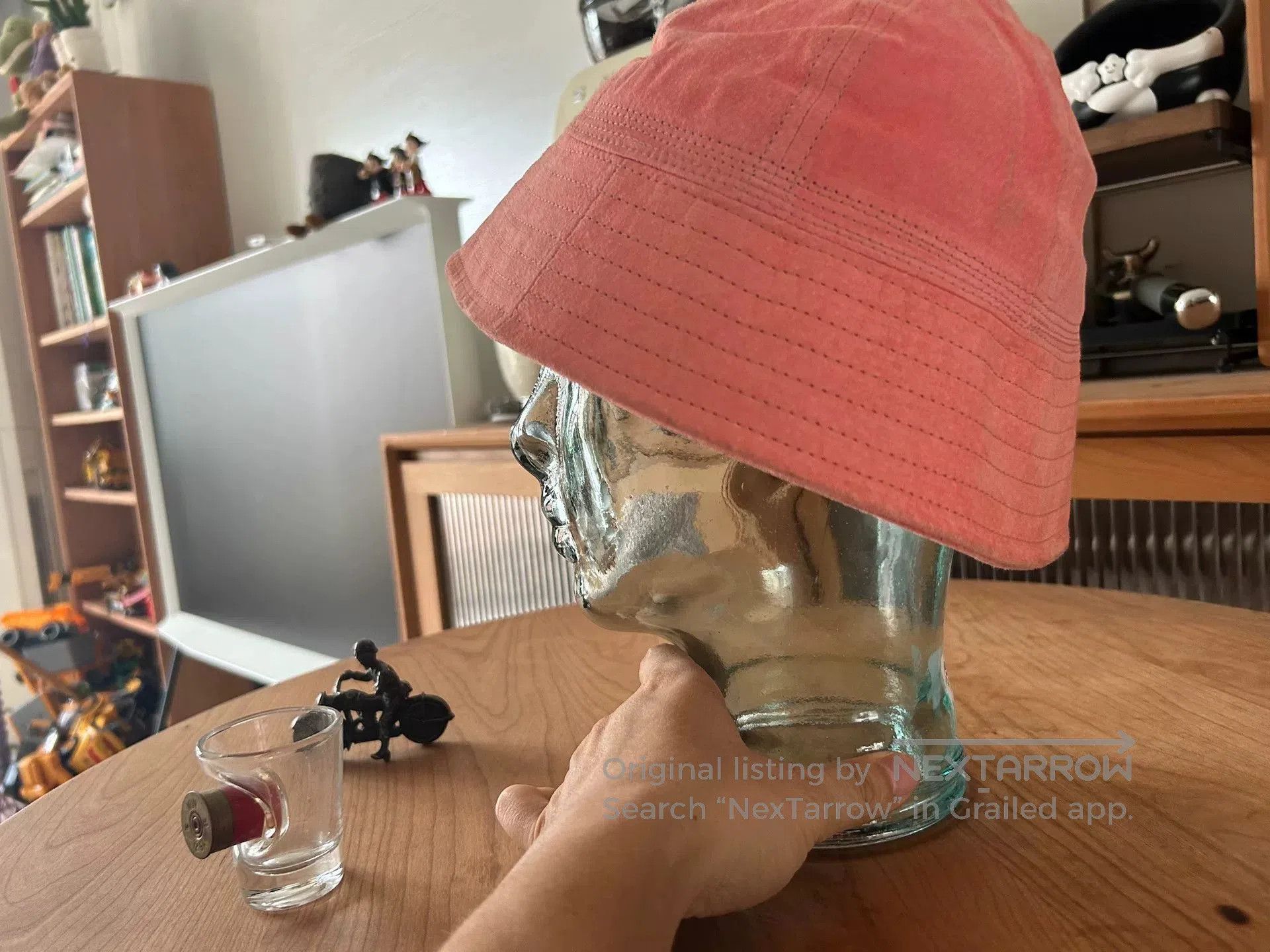 Hender Scheme pink suede bucket hat for all genders. Size ONE SIZE - 2 Thumbnail