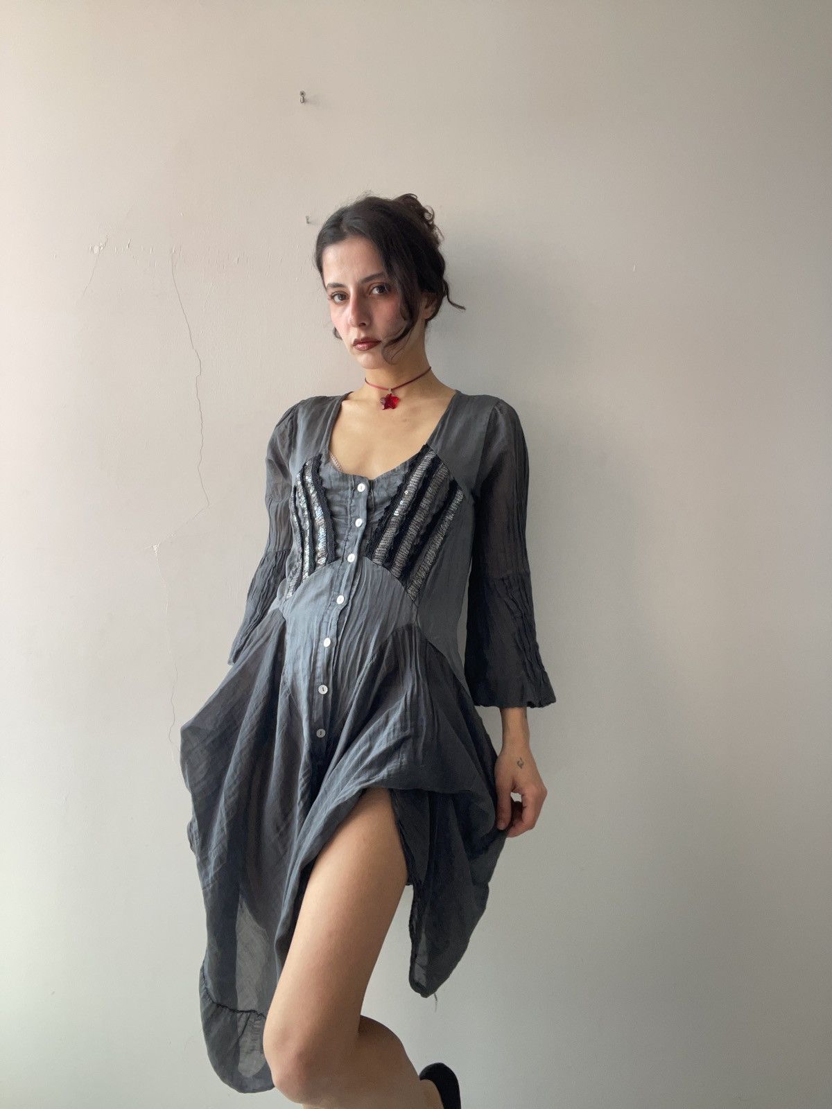 Vintage Italian silk dress Size S / US 4 / IT 40 - 21 Thumbnail