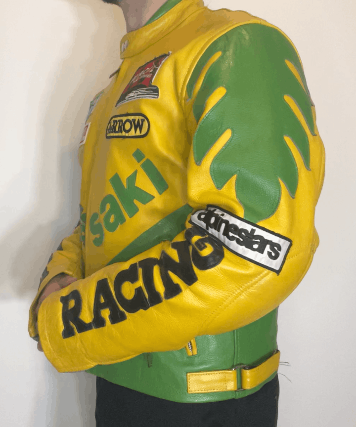 Other Vintage Kawasaki Racing Leather Moto Jacket Brazil Size US S / EU 44-46 / 1 - 8 Thumbnail