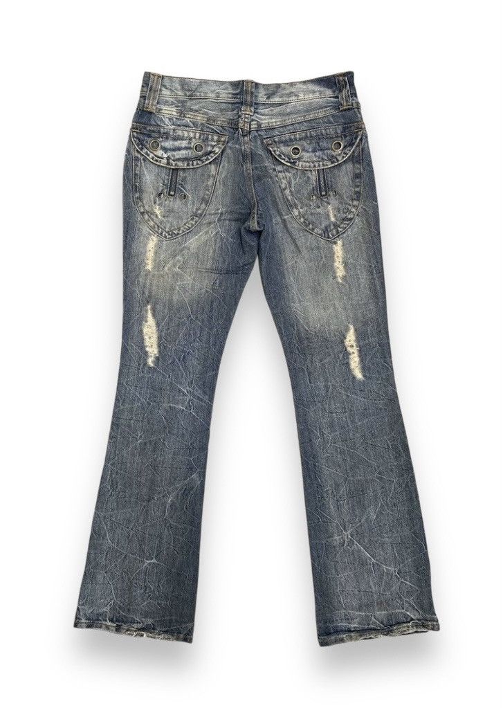 Hysteric Glamour × Japanese Brand × semanticdesign Flare SemanticDesign Distress Punk Denim Size 32" / US 10 / IT 46 - 2 Thumbnail