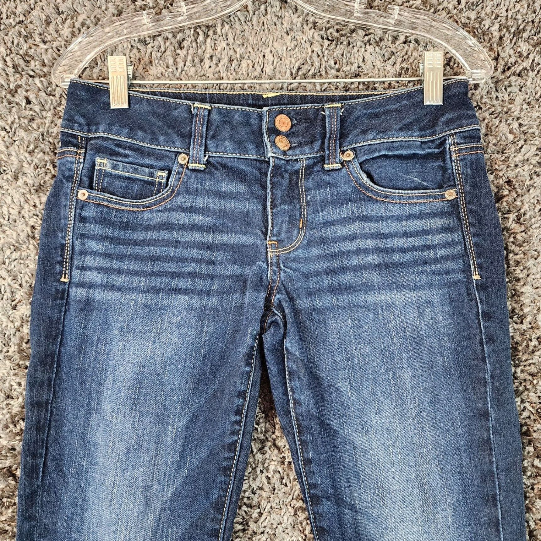 American Eagle Outfitters VINTAGE American Eagle Artist Jeans Women Size 4 Waist 30 Inseam 24 Stretch Blue - Womens Jeans Size 27" / US 4 / IT 40 - 2 Thumbnail