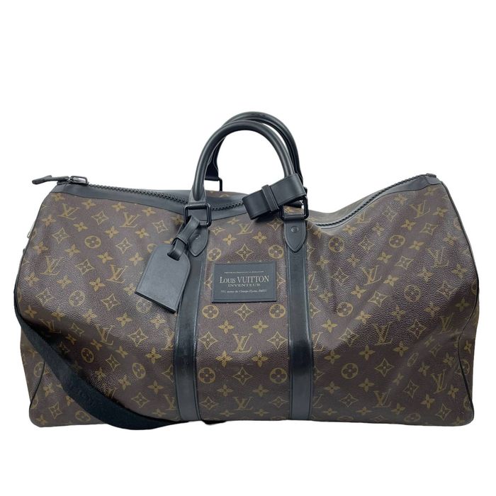 Louis Vuitton Waterproof Keepall Bandouliere Monogram Canvas 55 Travel Bag