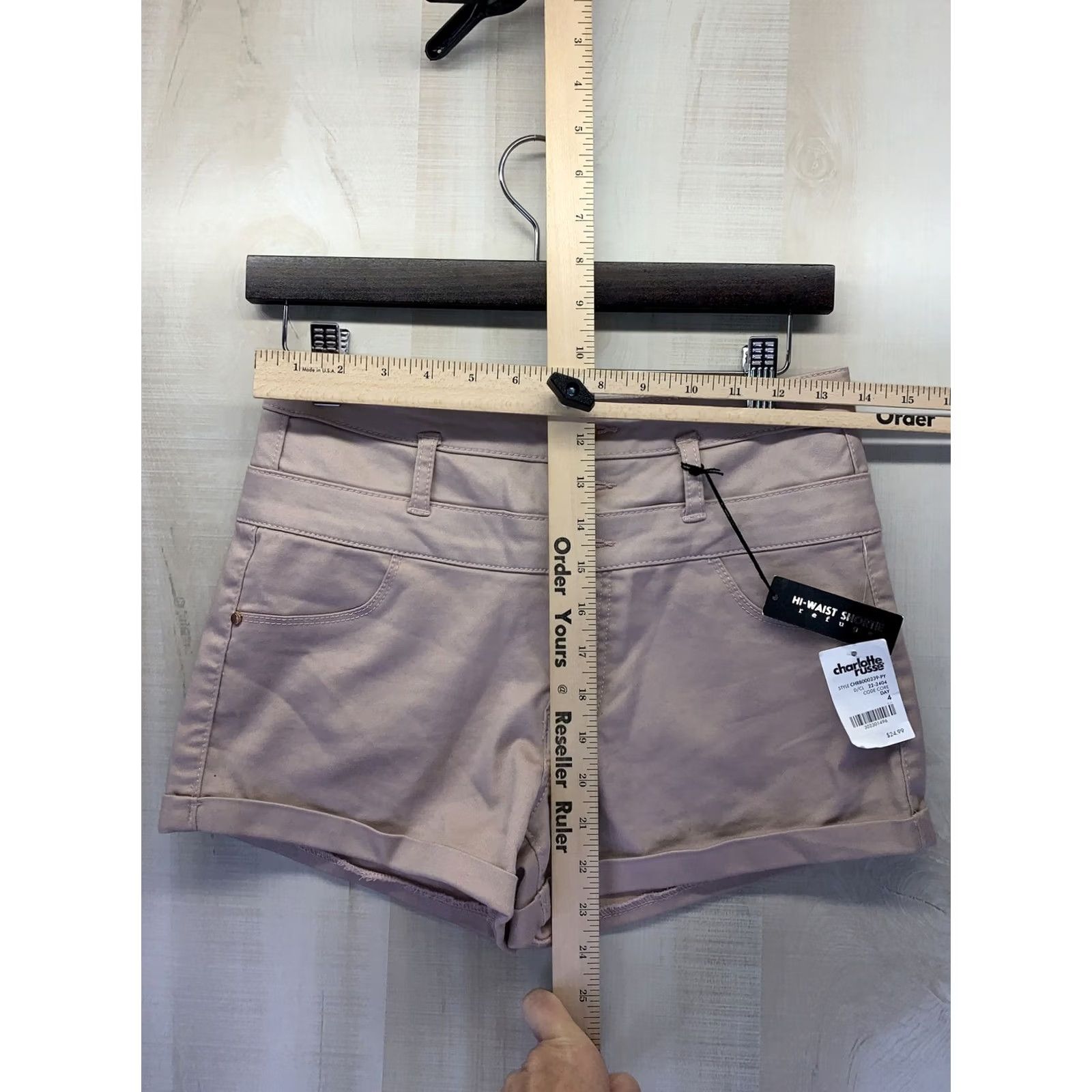 Pinko Refuge Hi Waist Shortie Blush Pink Womens Shorts Sz 4 NWT-5526 Size 27" / US 4 / IT 40 - 2 Thumbnail
