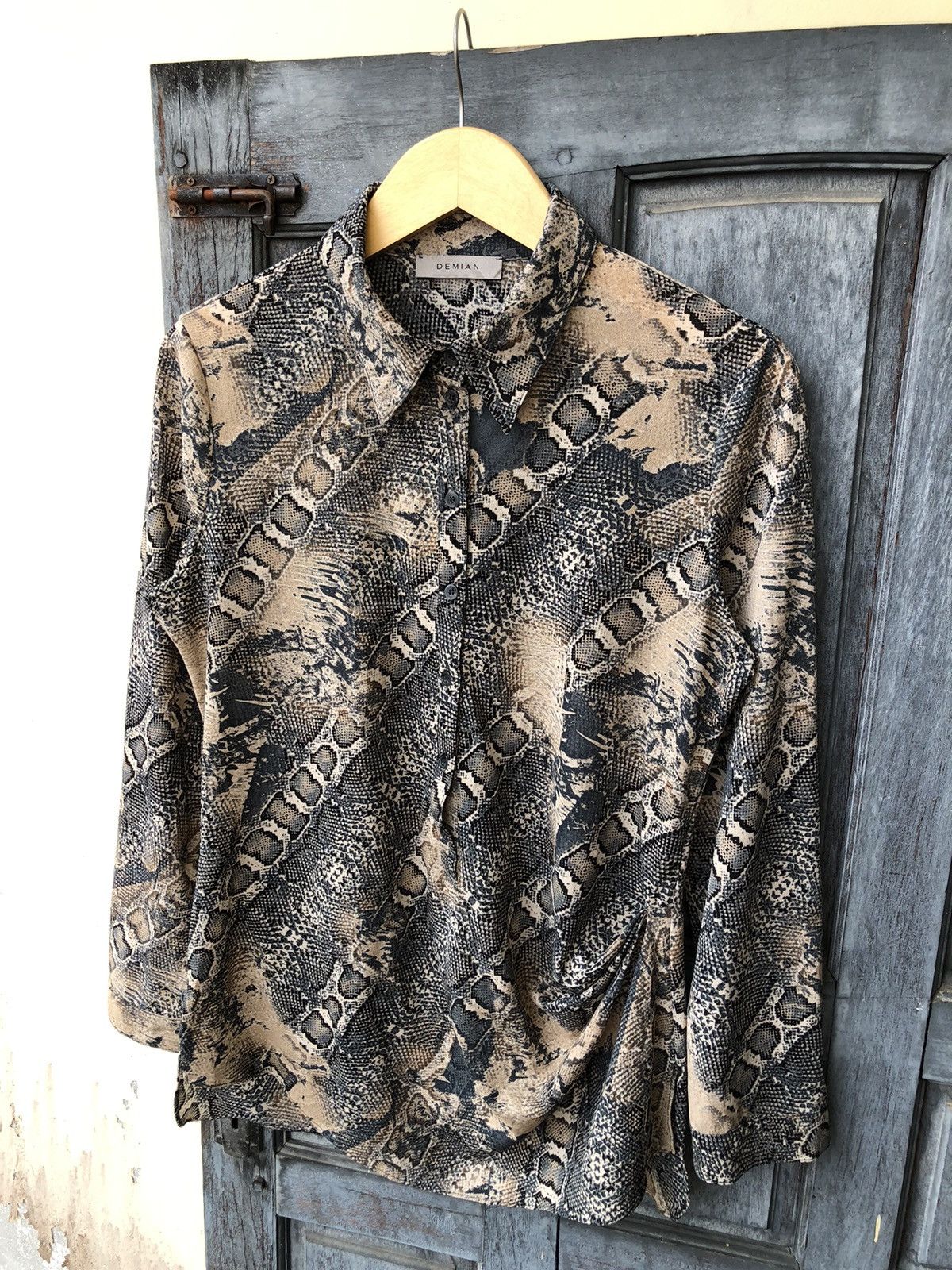 Vintage Demian Snake Skin Asian Style Korean & Japanese Vintage Size L / US 10 / IT 46 - 4 Thumbnail