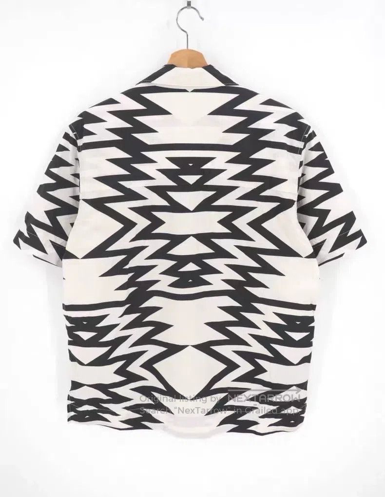 Moncler Moncler Black and White Striped Short Sleeve Shirt Size M Size US M / EU 48-50 / 2 - 2 Thumbnail