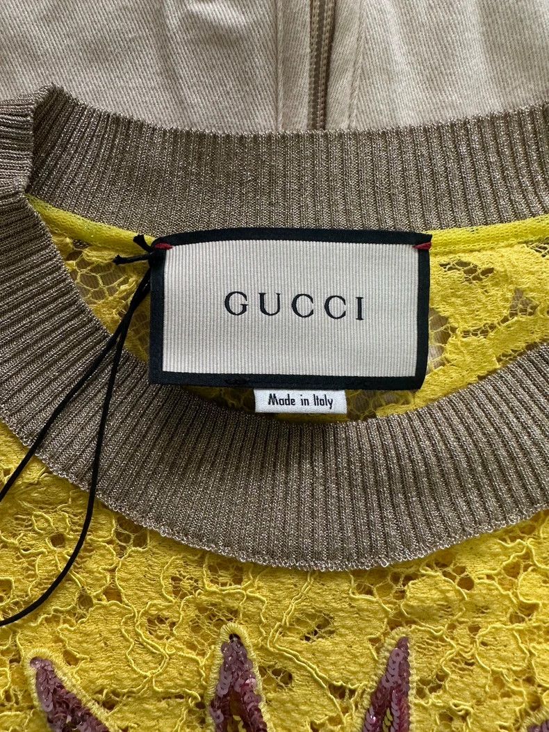 Gucci Gucci Hollow-out lace three-dimensional sequin flying sauce Size US S / EU 44-46 / 1 - 7 Thumbnail