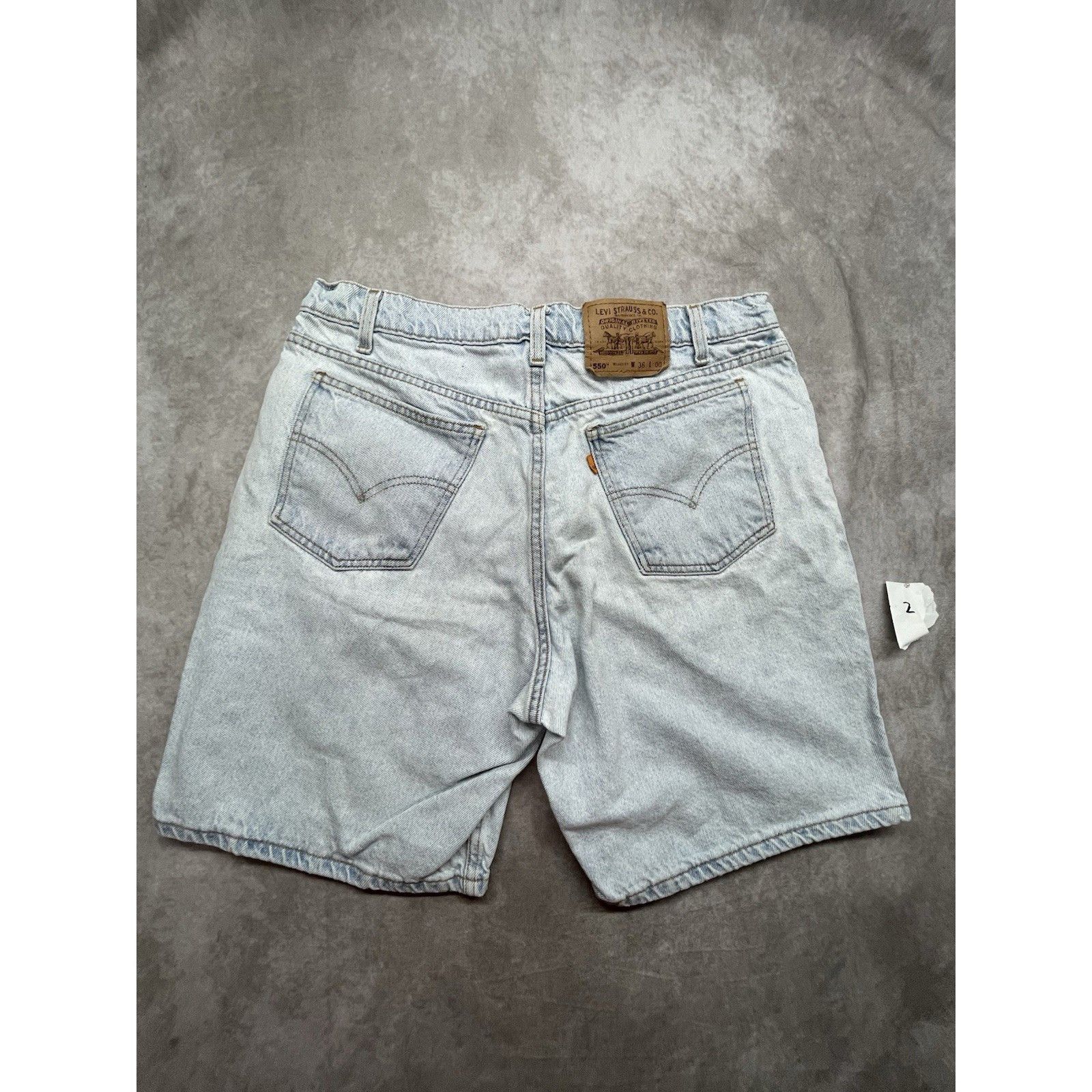 Levi's VTG 90s Levi's 550 Relaxed Fit Light Wash Orange Tab Denim S Size US 36 / EU 52 - 1 Thumbnail