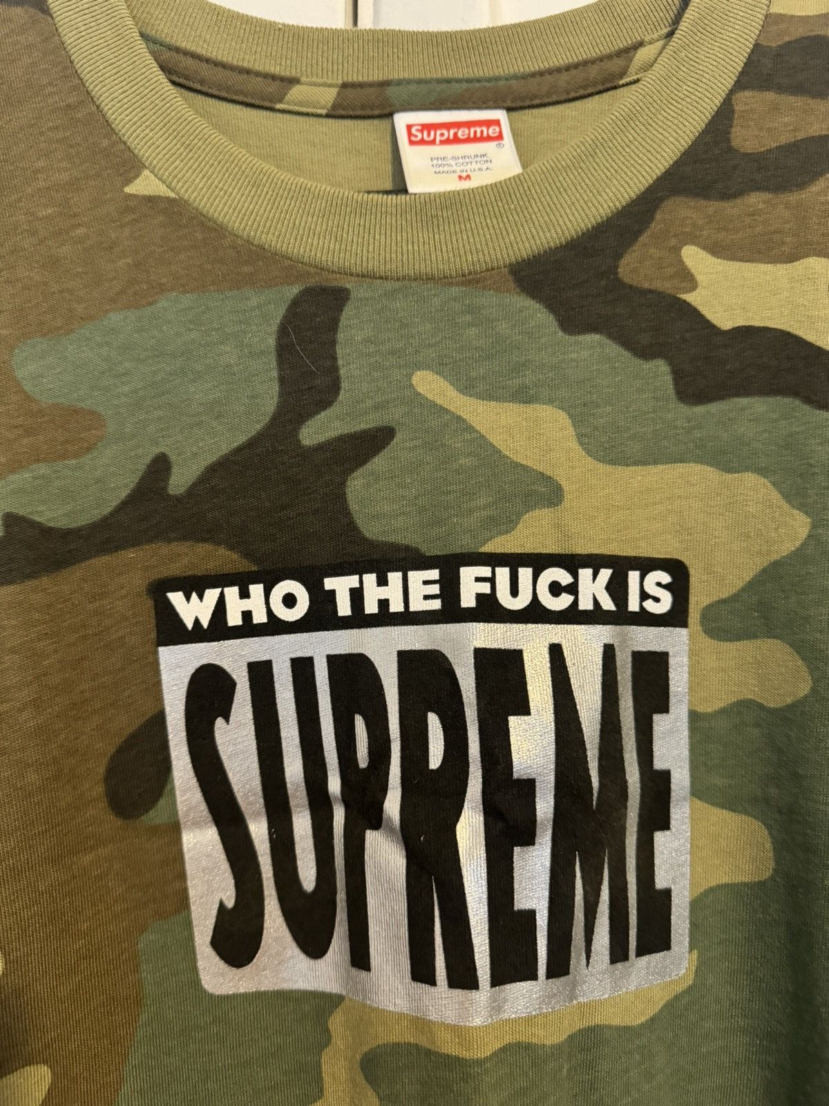 Supreme Supreme Who The F* Is Supreme Tee Size US M / EU 48-50 / 2 - 2 Thumbnail