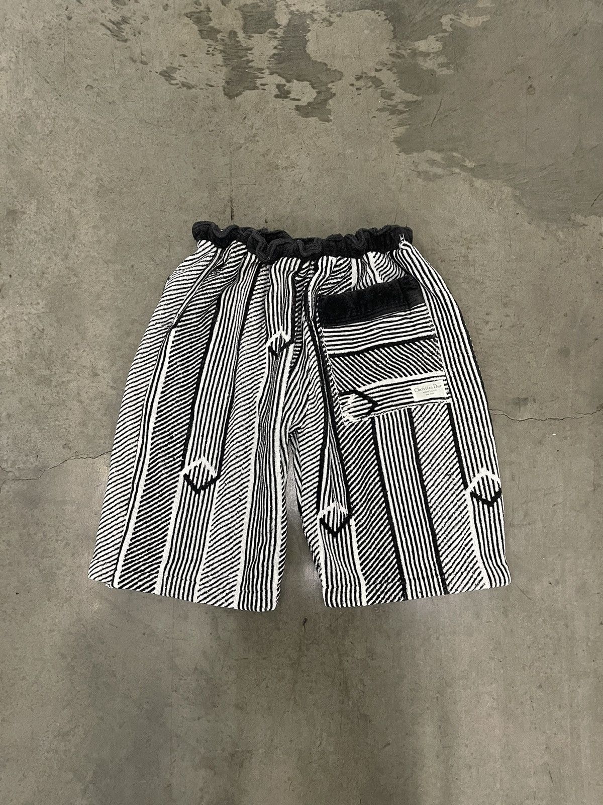 image of 1 Of 1 x Christian Dior Monsieur Juke Joint “Lineation” Christian Dior Rework Towel Shorts (Size 30