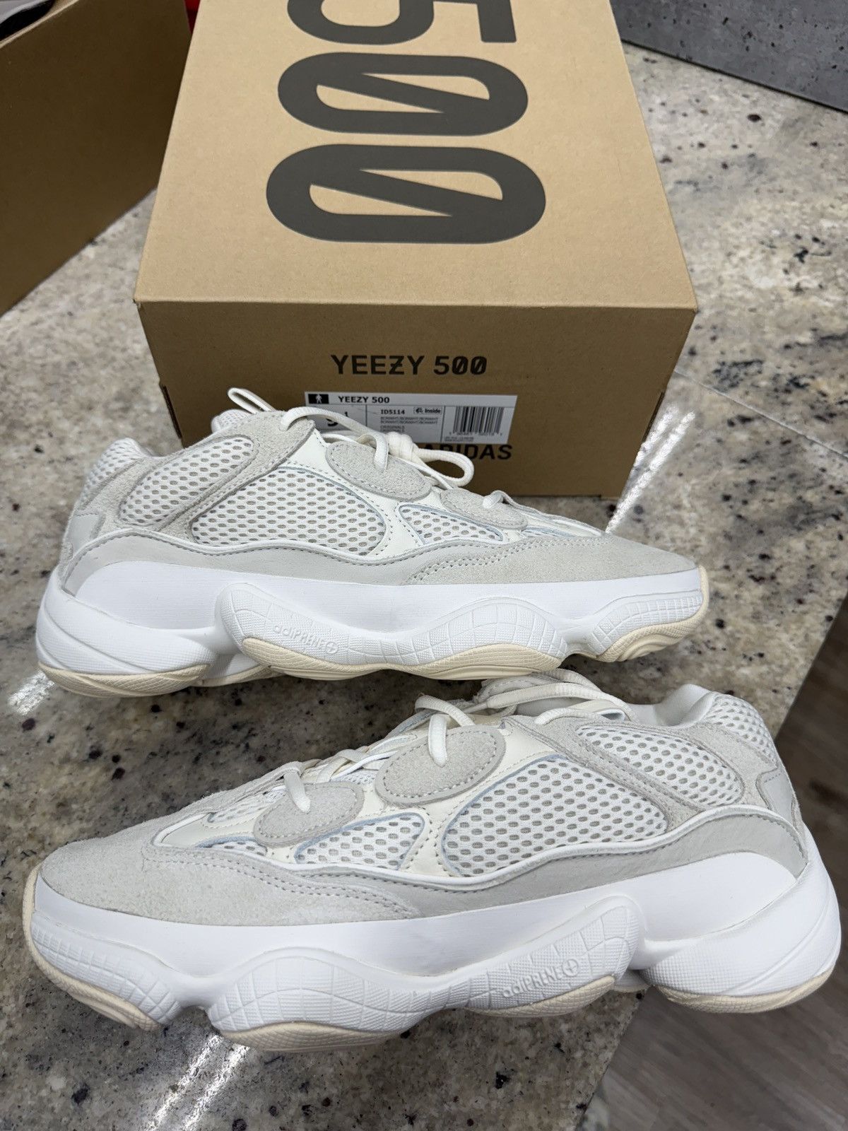 Yeezy Adidas Yeezy 500 Bone Whites (2023) Size US 9.5 / EU 42-43 - 1 Thumbnail