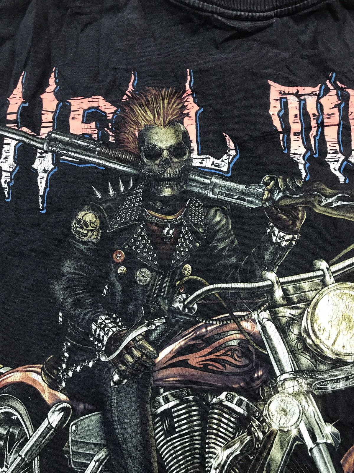 Japanese Brand × Vintage Vintage Hell Time Biker T Shirt Size US L / EU 52-54 / 3 - 10 Thumbnail