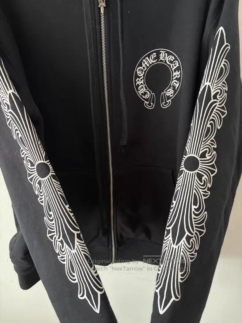 Chrome Hearts CHROME HEARTS Size M Large horseshoe print zip-up hoodie Size US M / EU 48-50 / 2 - 4 Thumbnail