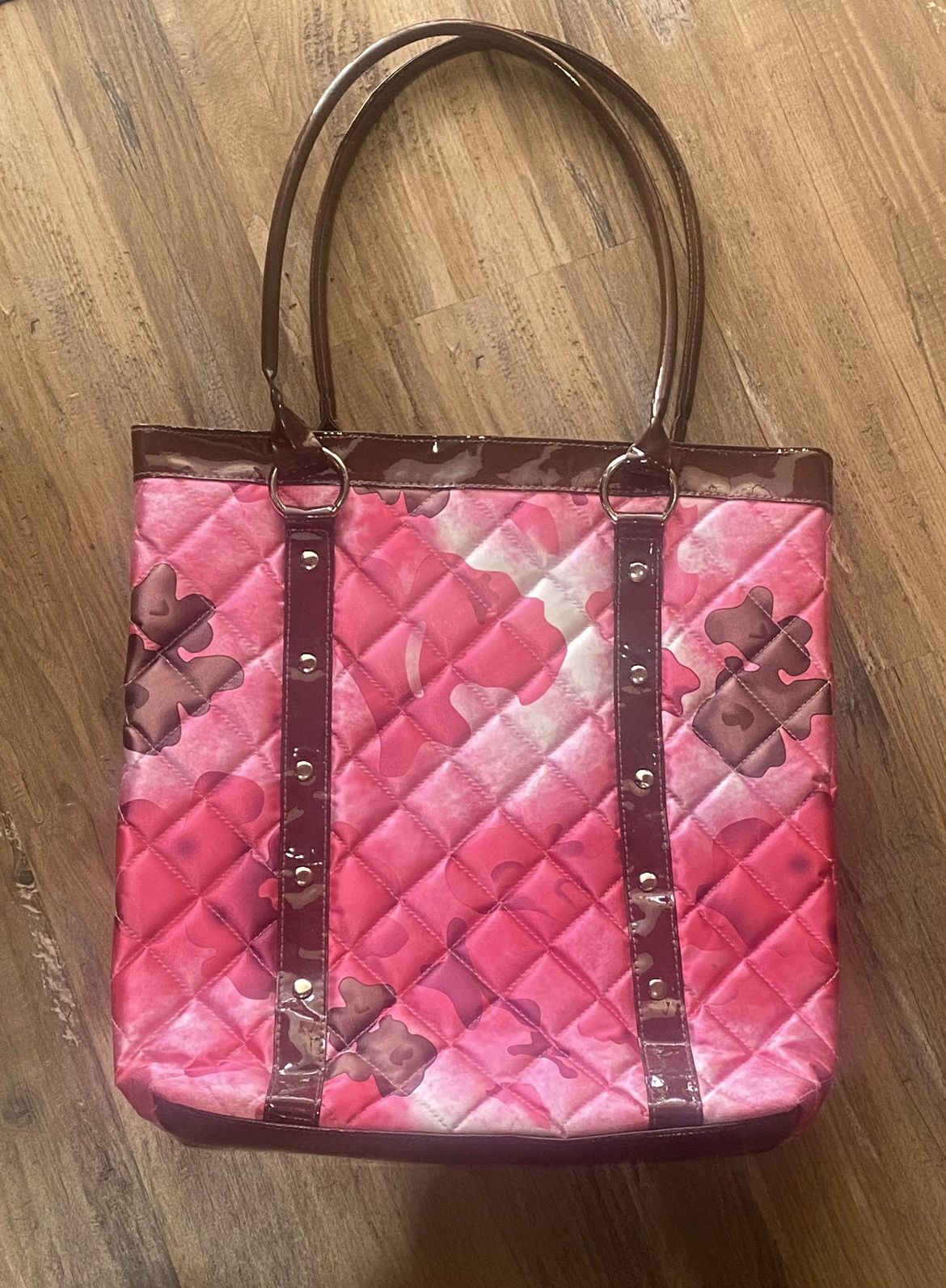 Vintage Discontinued Y2K pink and brown vintage tote bag! 🩷🤎 Size ONE SIZE - 1 Thumbnail