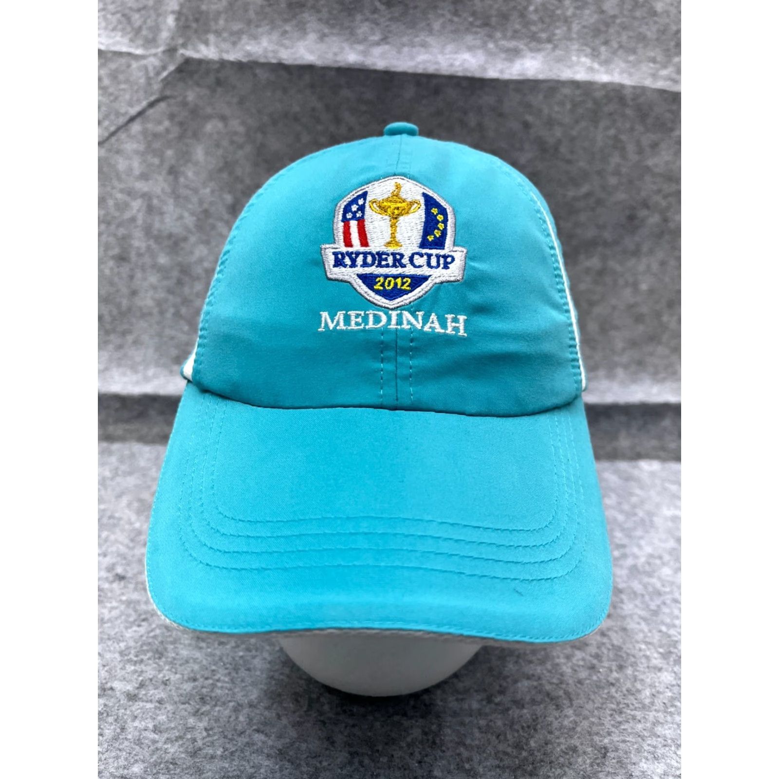 Vintage Kate Lord Hat Cap Strap Back Womens One Size Blue Golf Polyester 2012 Ryder Medinah Size ONE SIZE - 2 Thumbnail