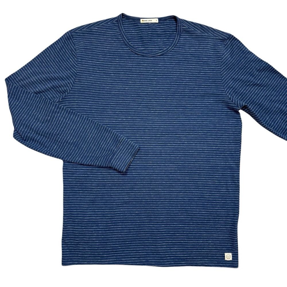 Marine Layer Marine Layer Benson Crewneck Blue Striped Top Size S Size US S / EU 44-46 / 1 - 3 Thumbnail