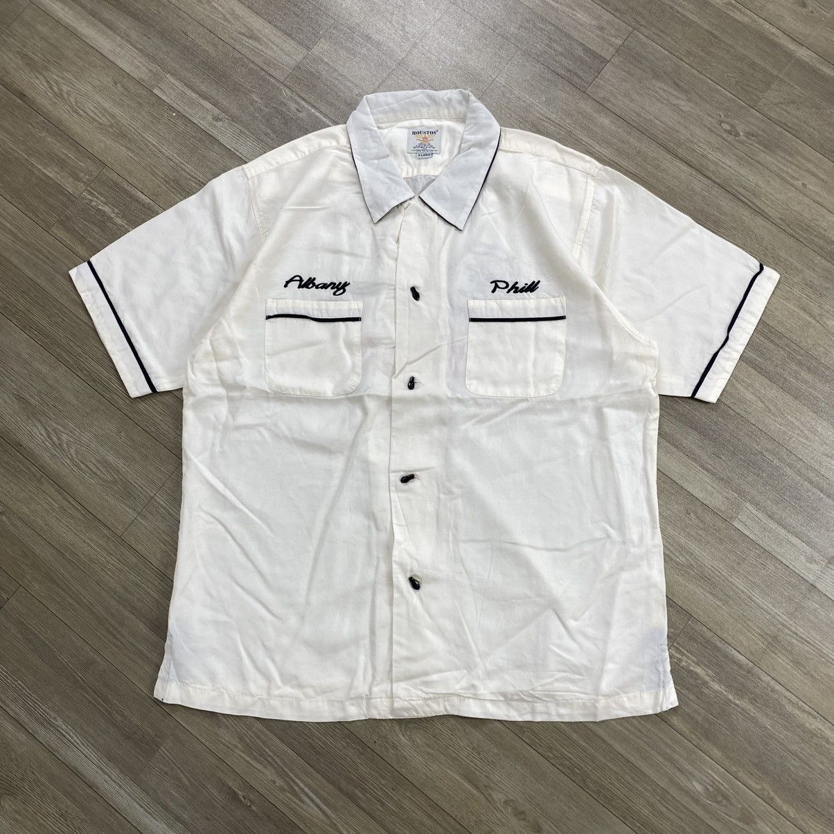 Japanese Brand Vintage Houston Hedrick Embroidery Bowling Military Shirt Size US XL / EU 56 / 4 - 11 Thumbnail