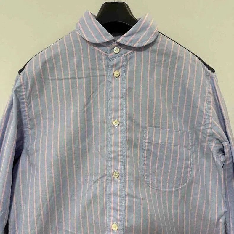Junya Watanabe Junya Watanabe Striped Camo Patchwork Shirt Size US XXS / EU 40 - 3 Thumbnail