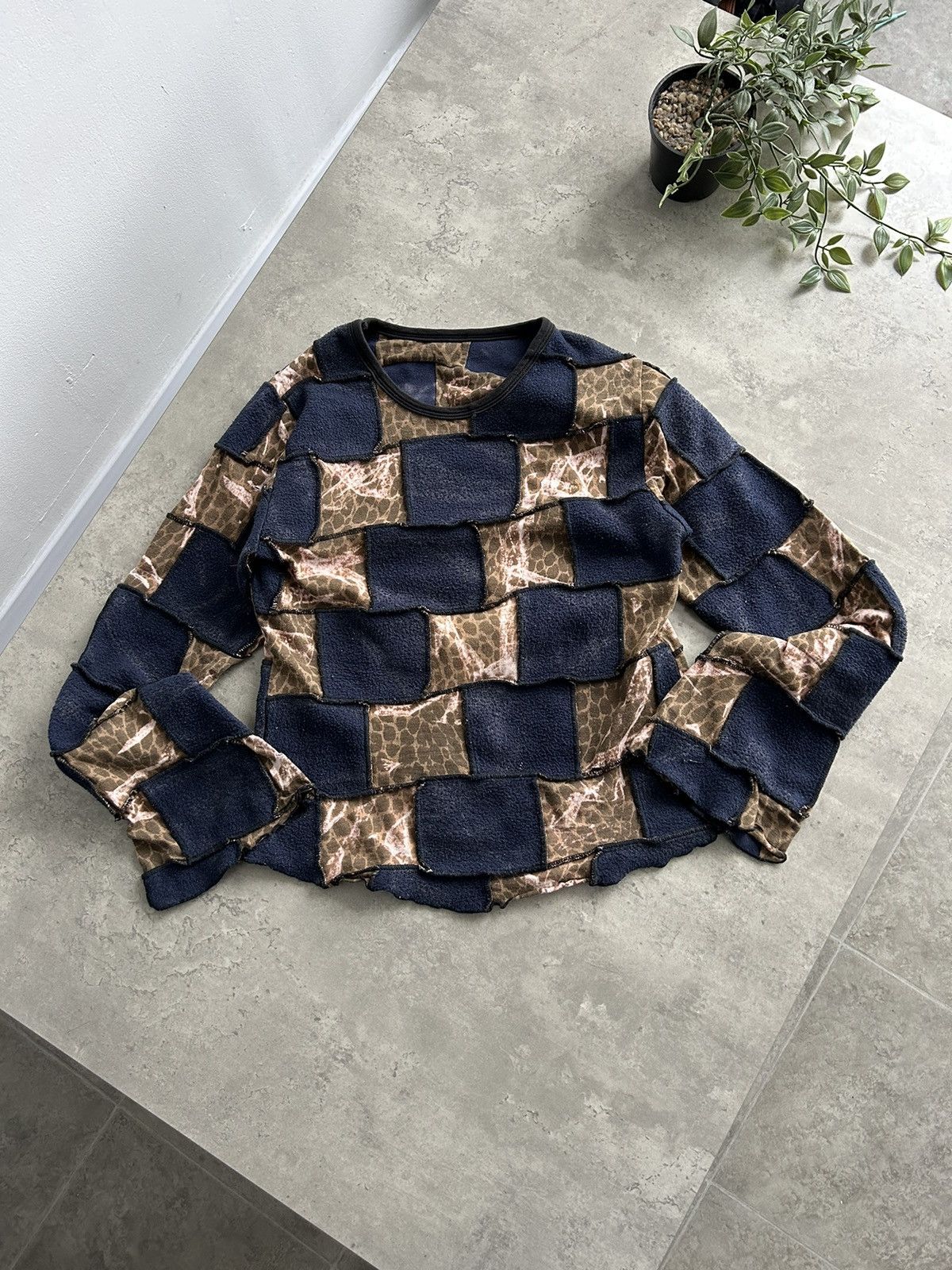 Handmade × Japanese Brand × Vintage Vintage Hand Made Mixed Fabric Long Sleeve archival Size XS / US 0-2 / IT 36-38 - 6 Thumbnail